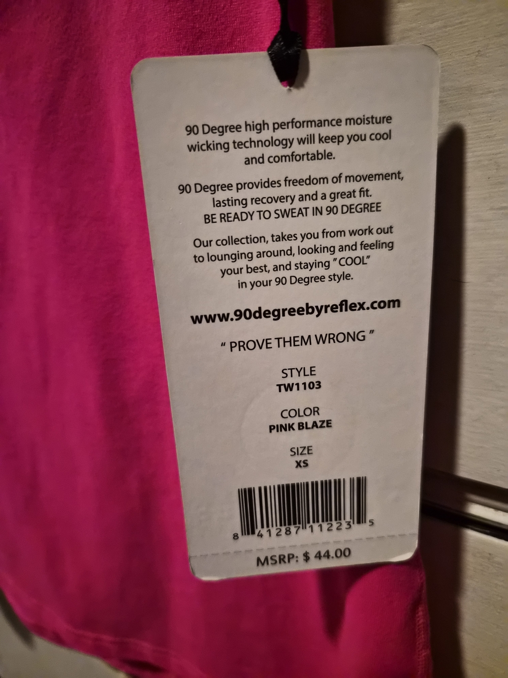 NWT 90 Degree By Reflex Pink Blaze Racerback Tank XS - Picture 7 of 11